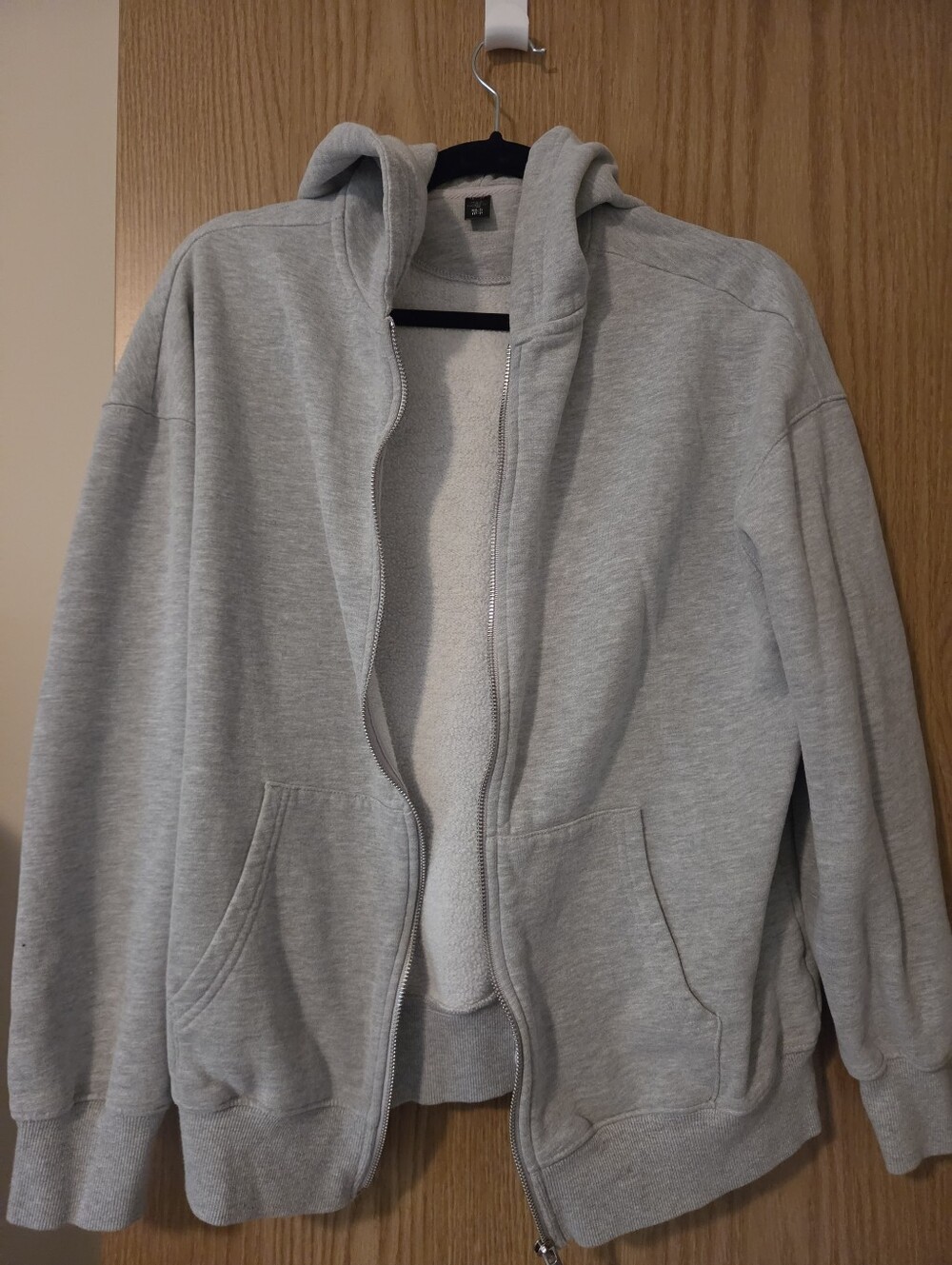Ardene Light Gray Full-Zip Hooded Sweatshirt